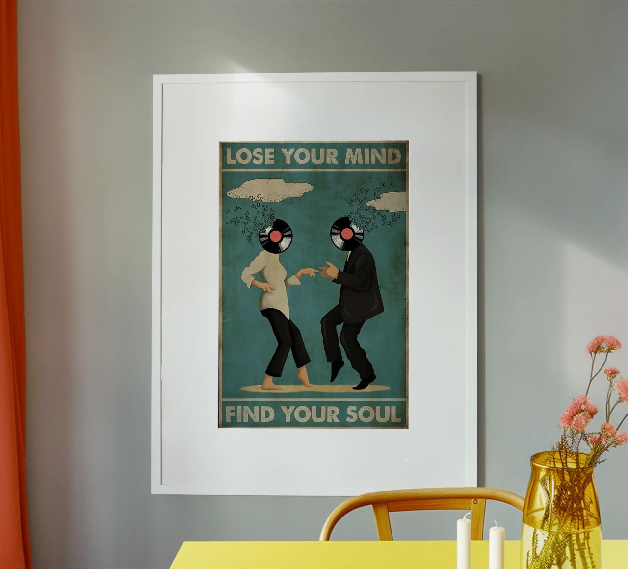 Two People Are Dancing Lose Your Mind Find Your Soul poster by Aaronshop