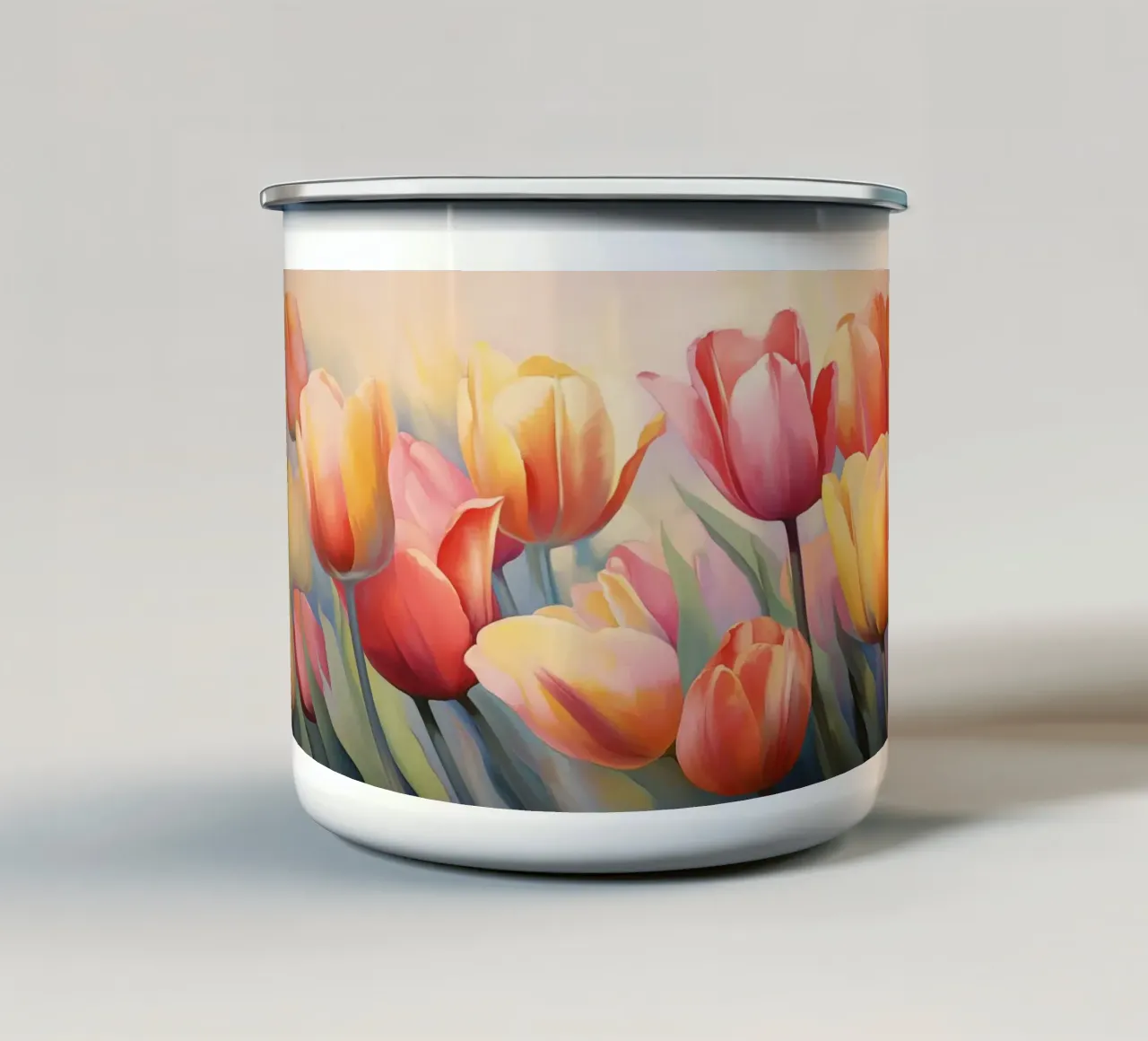 Tulipani tazza in smalto da Imagine