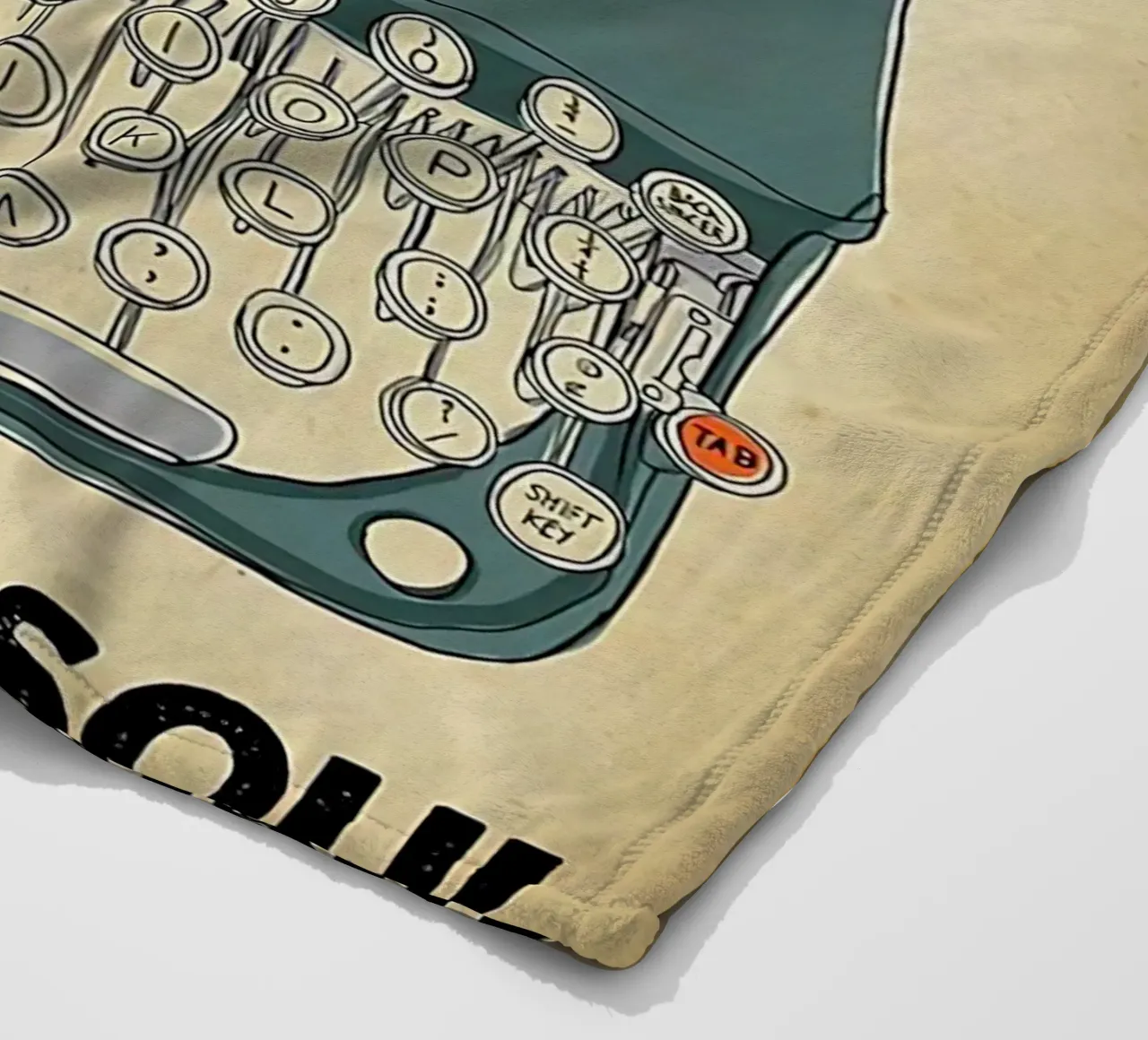 Macchina da scrivere, Perdi la tua mente trova la tua anima coperta in pile da Aaronshop