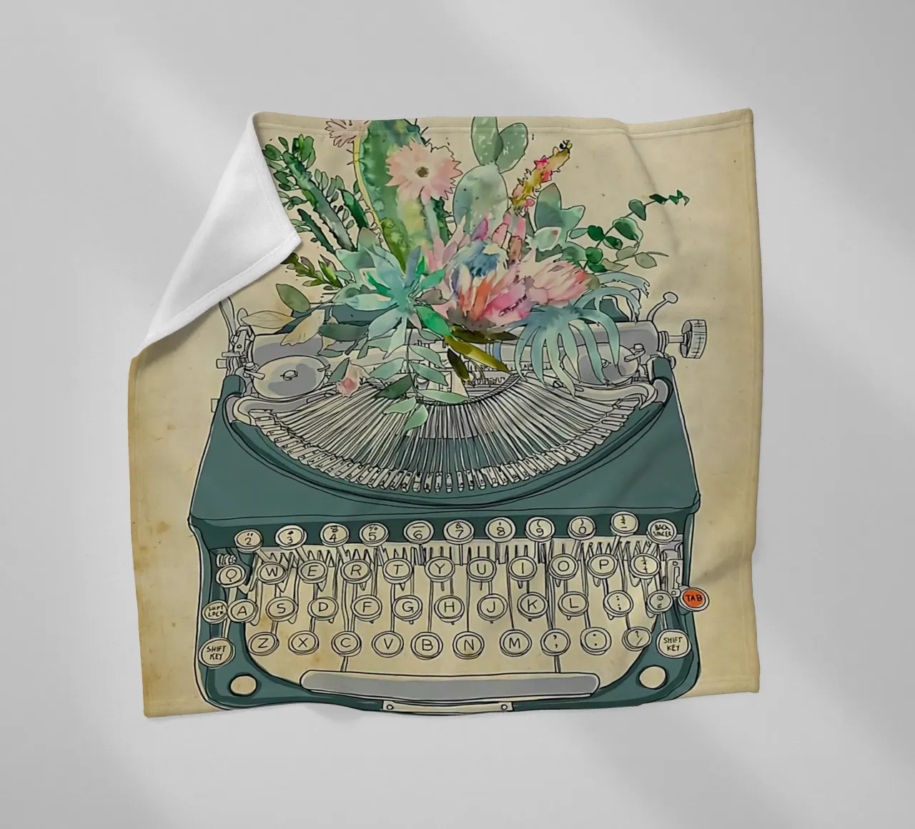 Macchina da scrivere, Perdi la tua mente trova la tua anima coperta in pile da Aaronshop