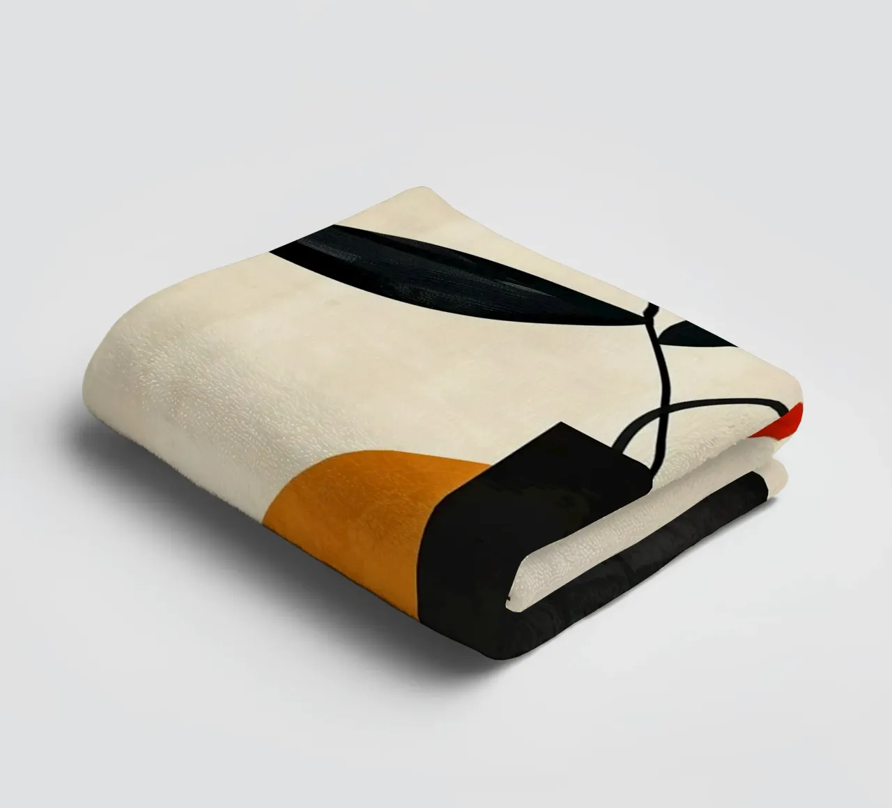 Abstract vase with flowers towel by Imagine