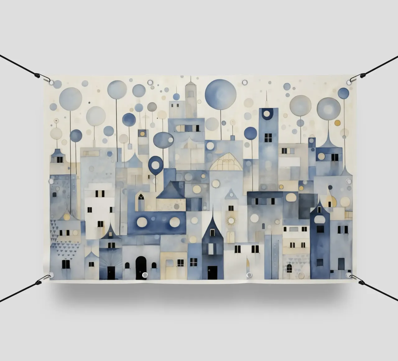 Città astratta telo in pvc da Imagine