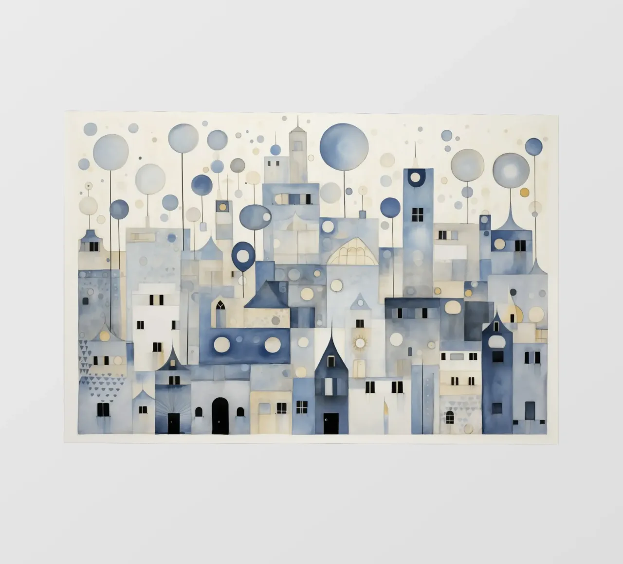 Città astratta telo in pvc da Imagine