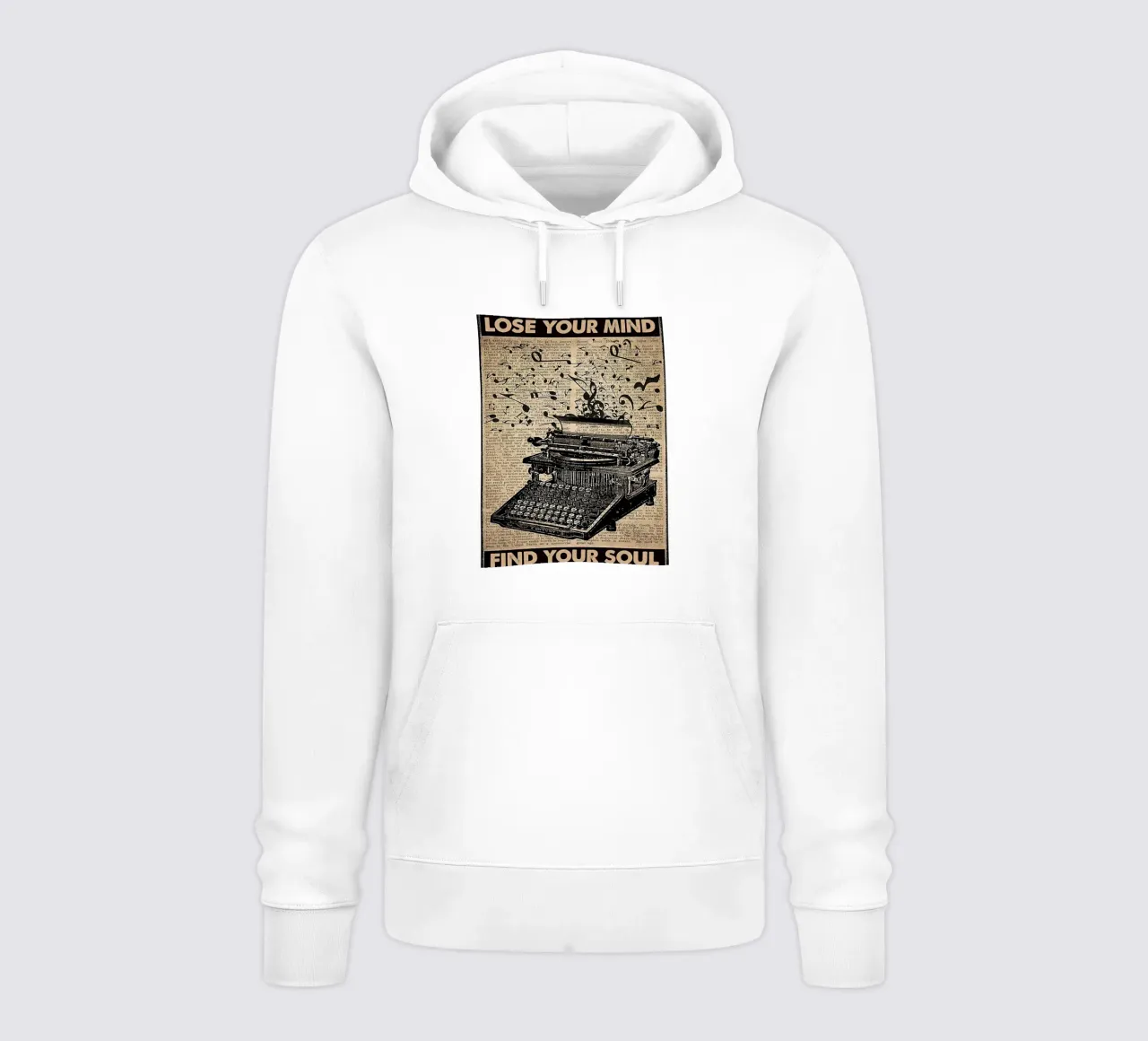 Macchina da scrivere Perdere la testa, trovare l'anima felpa con cappuccio da Aaronshop