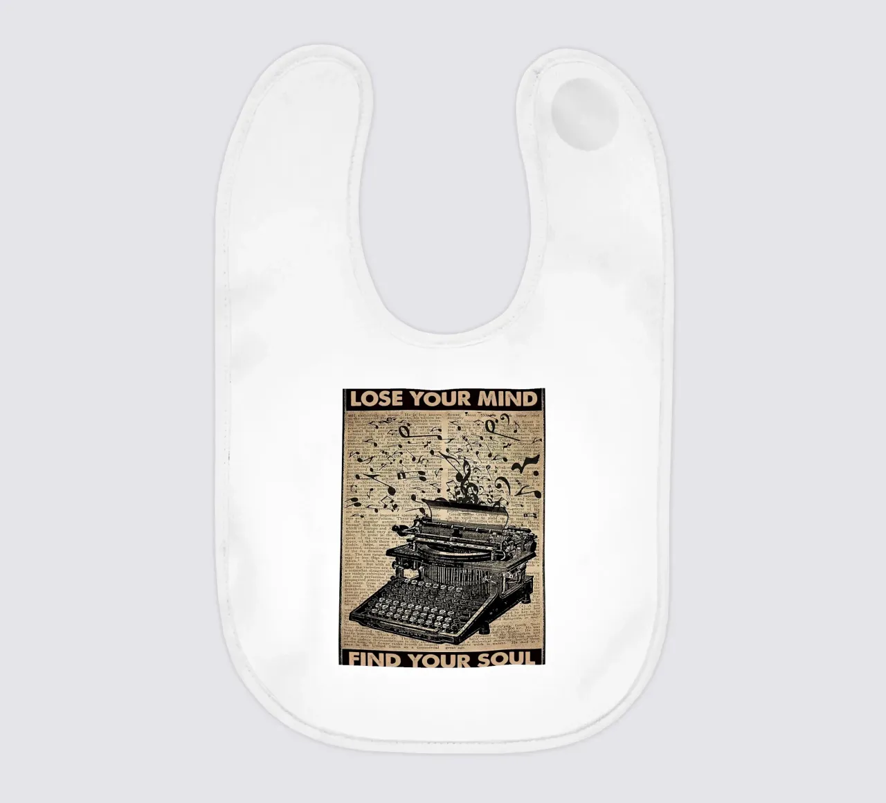 Schreibmaschine Verliere deinen Verstand, finde deine Seele Babylätzchen von Aaronshop