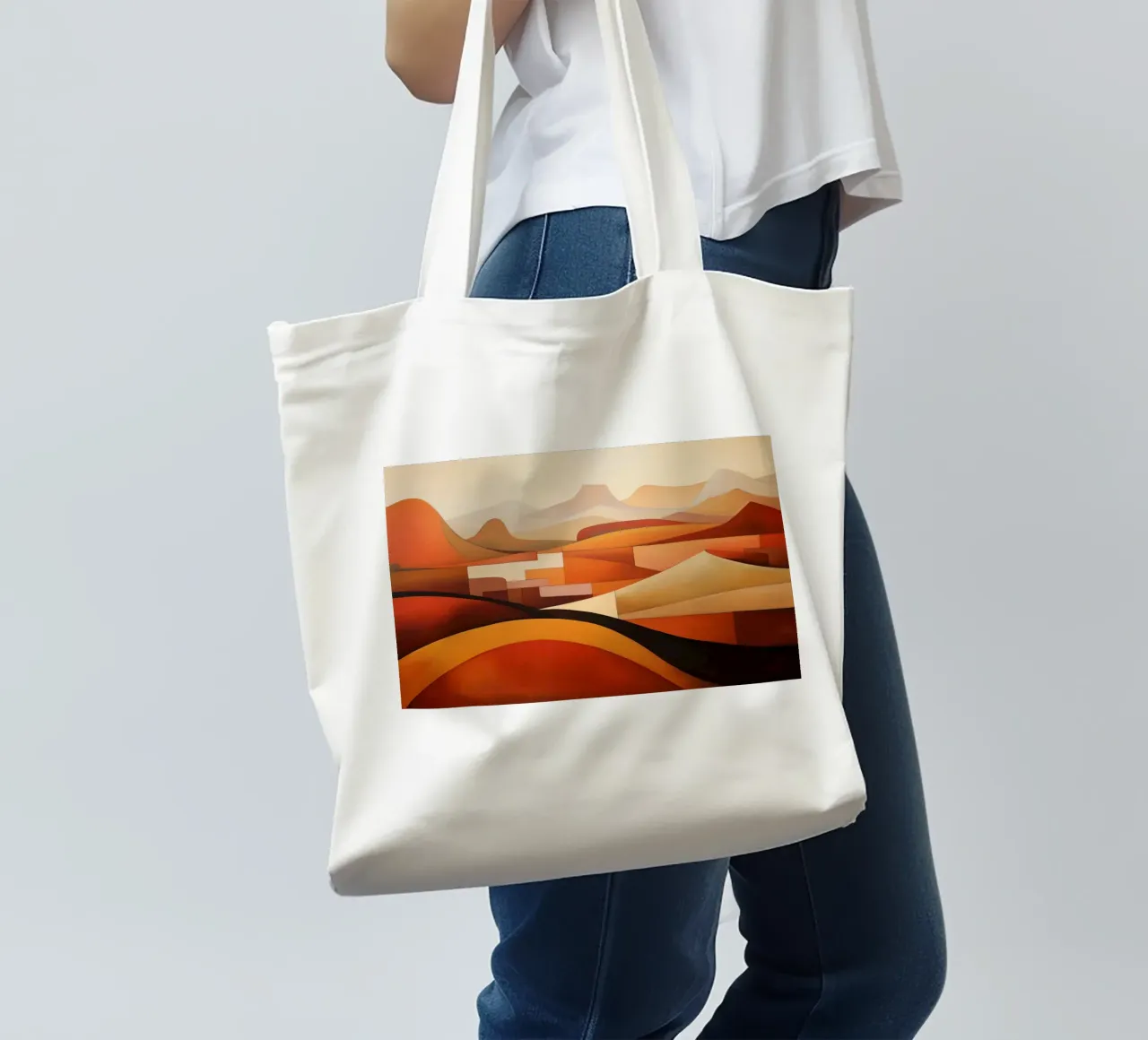 Red Landscape tote bag by Imagine
