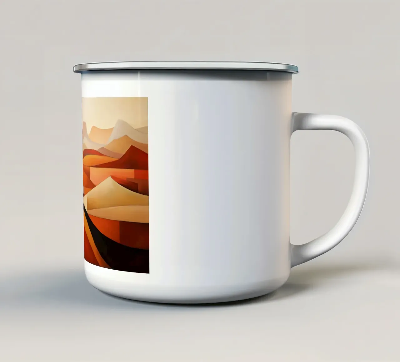 Paesaggio rosso tazza in smalto da Imagine