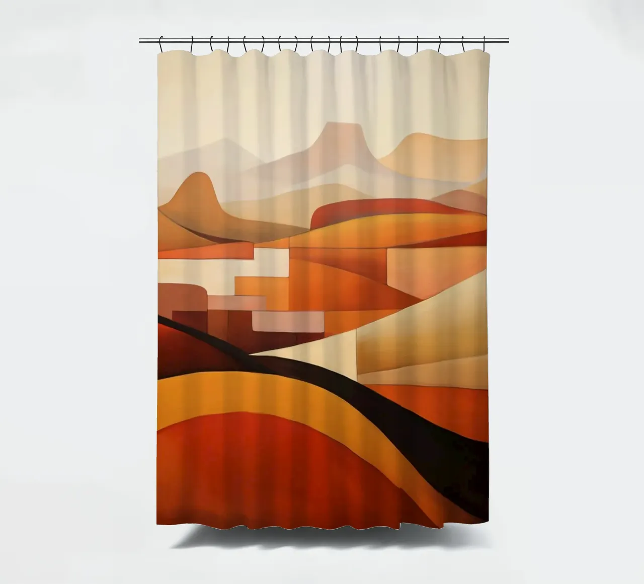 Red Landscape shower curtain by Imagine