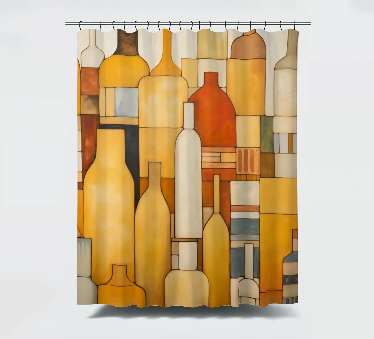 Flessen abstract shower curtain by Imagine