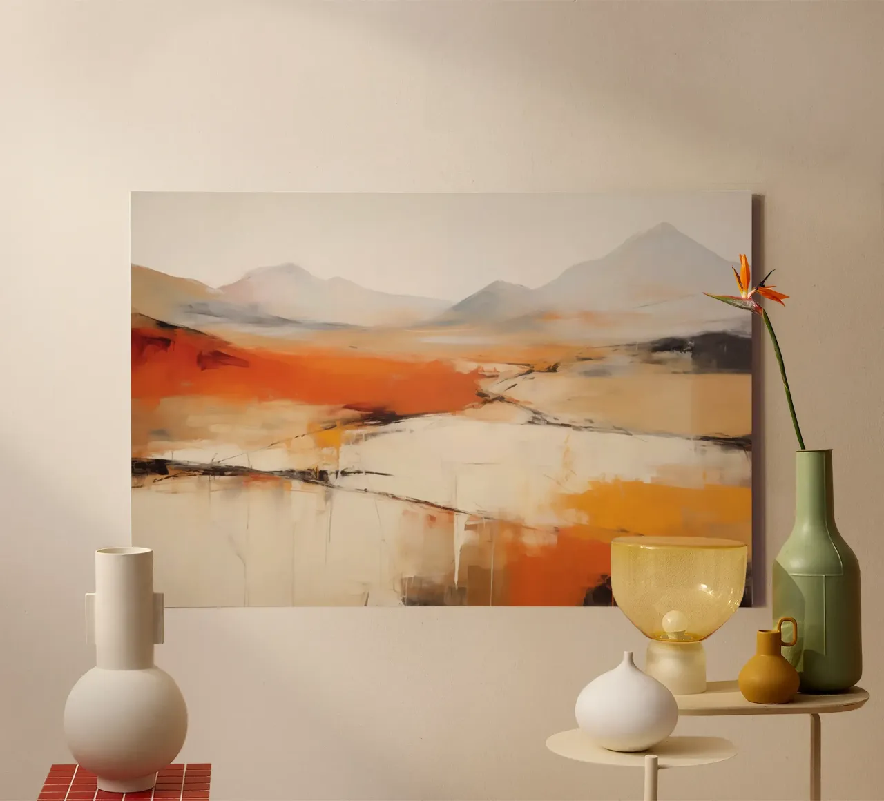 Paese delle colline tela con Cornice a cassetta da Imagine