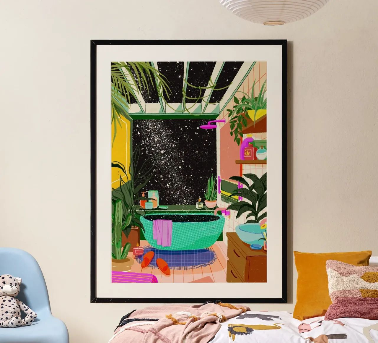 vasca da bagno poster con telaio in alluminio da John C Labut