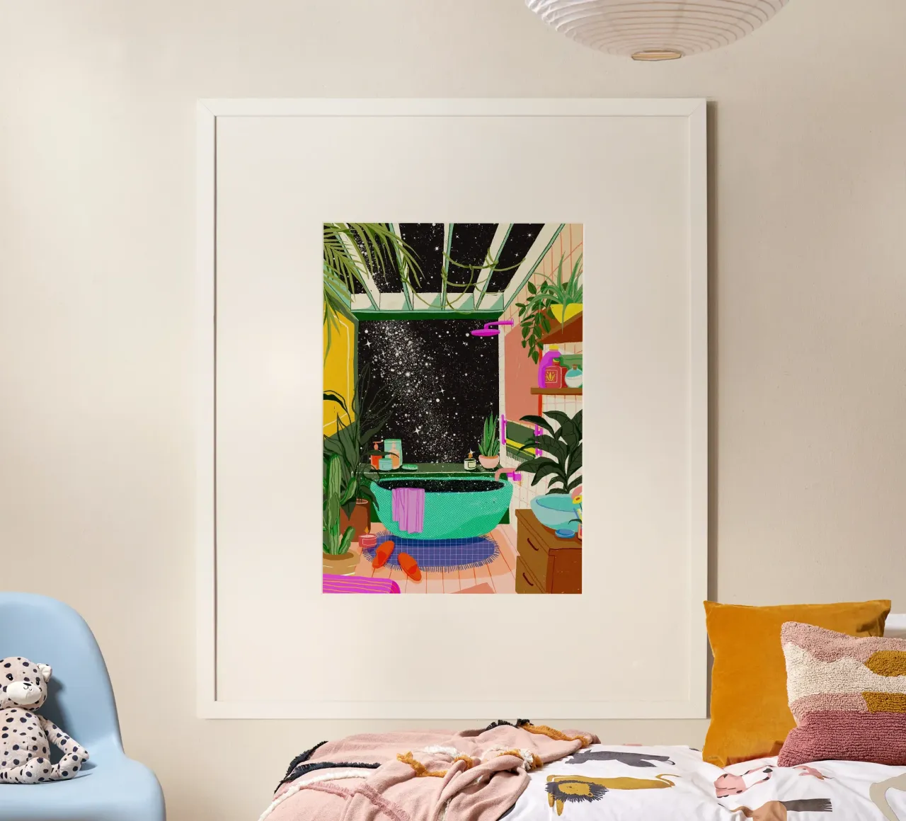 vasca da bagno poster con telaio in alluminio da John C Labut