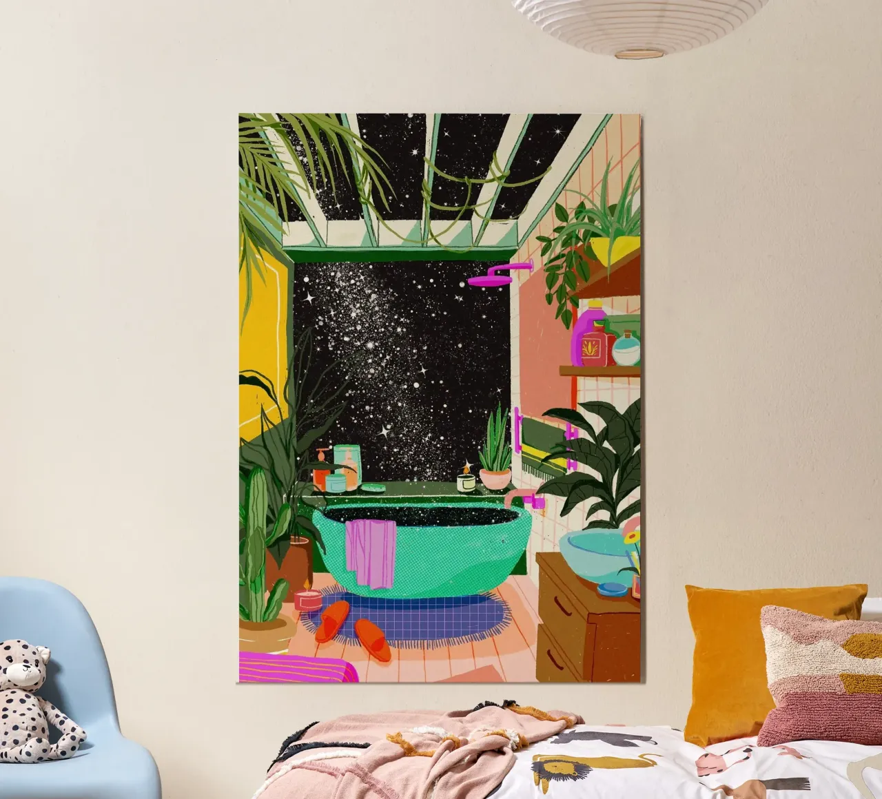 vasca da bagno poster con telaio in alluminio da John C Labut