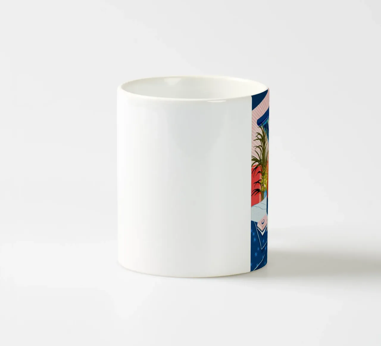 donna che legge un libro tazza in ceramica da John C Labut