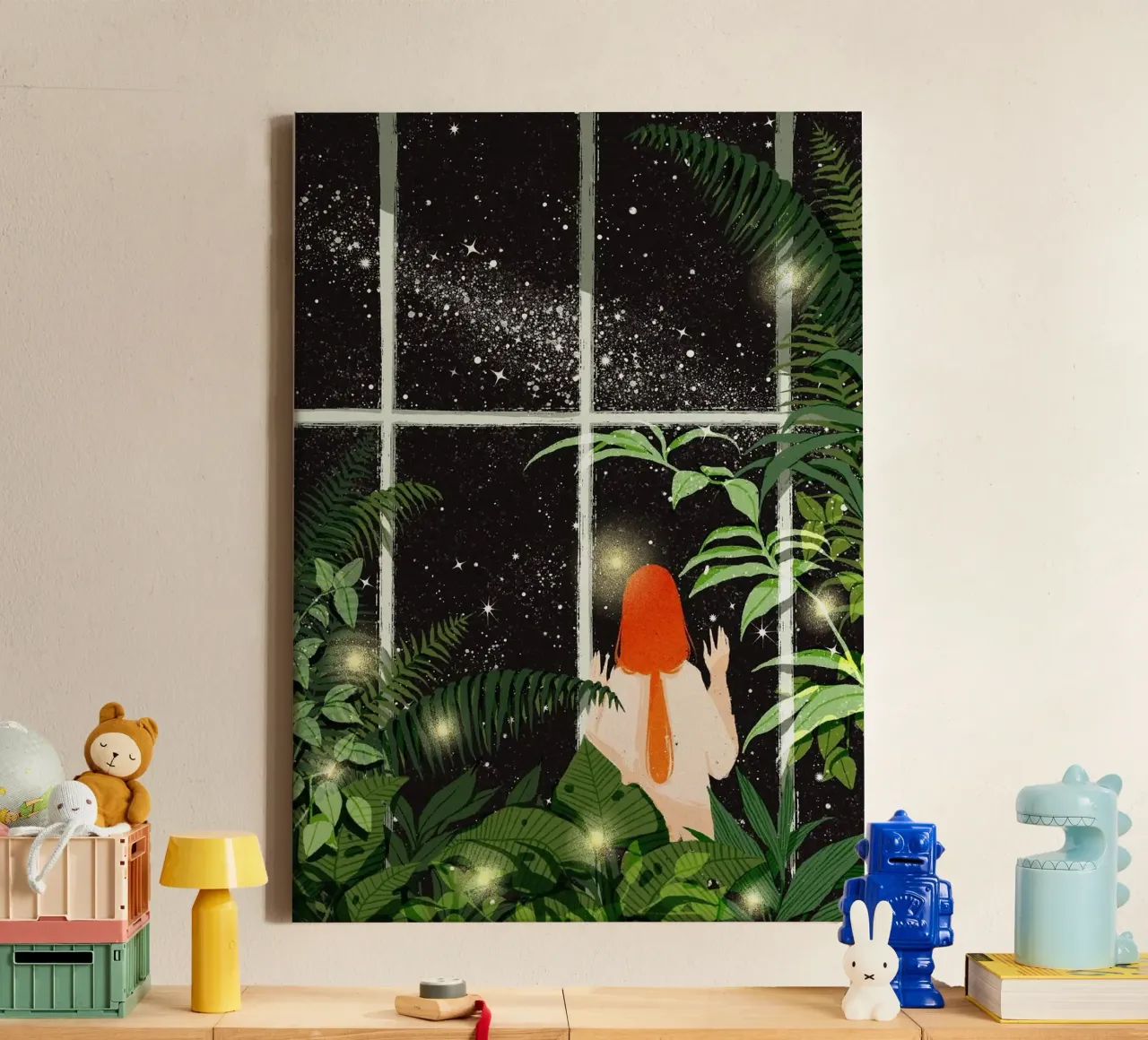 stars night canvas by John C Labut
