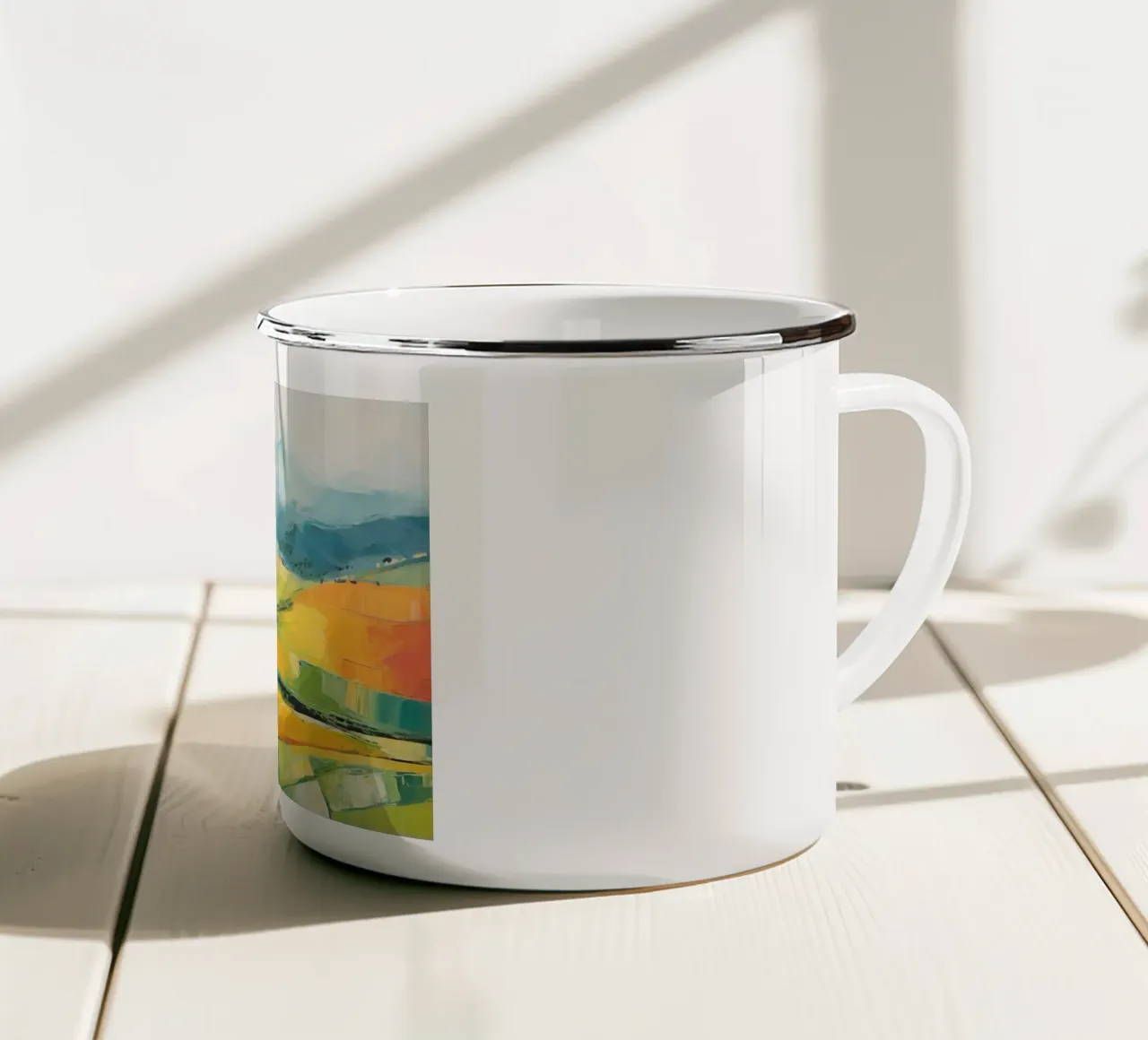 Paese delle colline tazza in smalto da Imagine