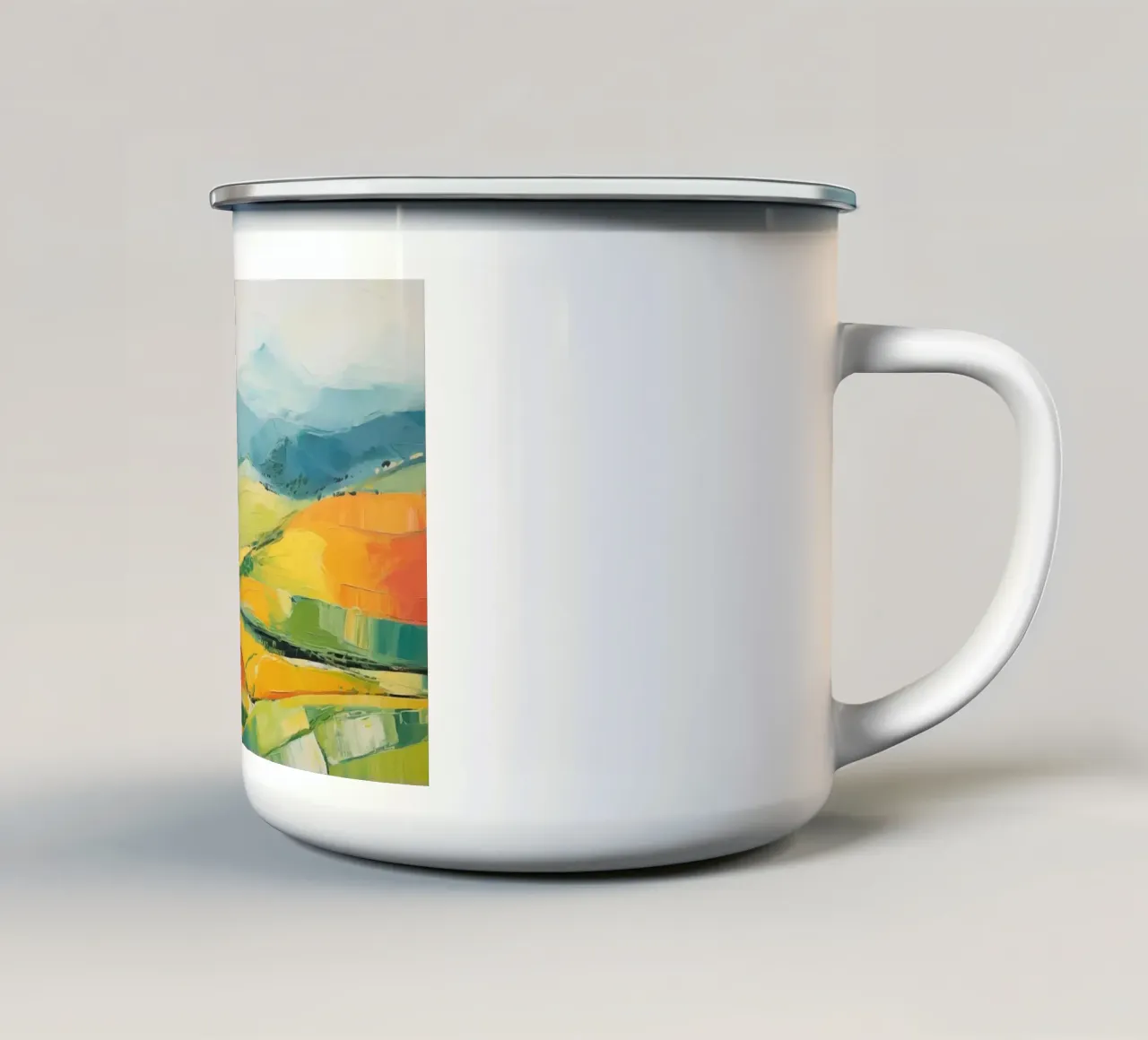 Paese delle colline tazza in smalto da Imagine