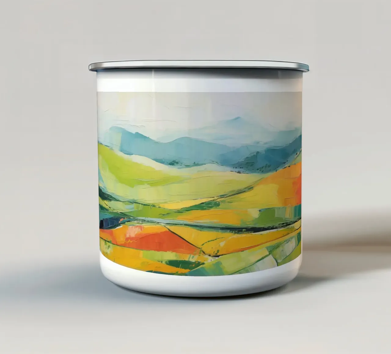 Paese delle colline tazza in smalto da Imagine