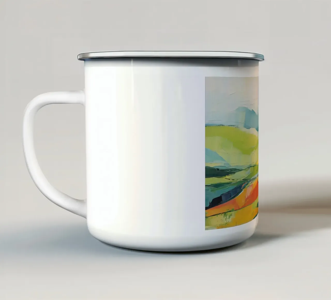 Paese delle colline tazza in smalto da Imagine