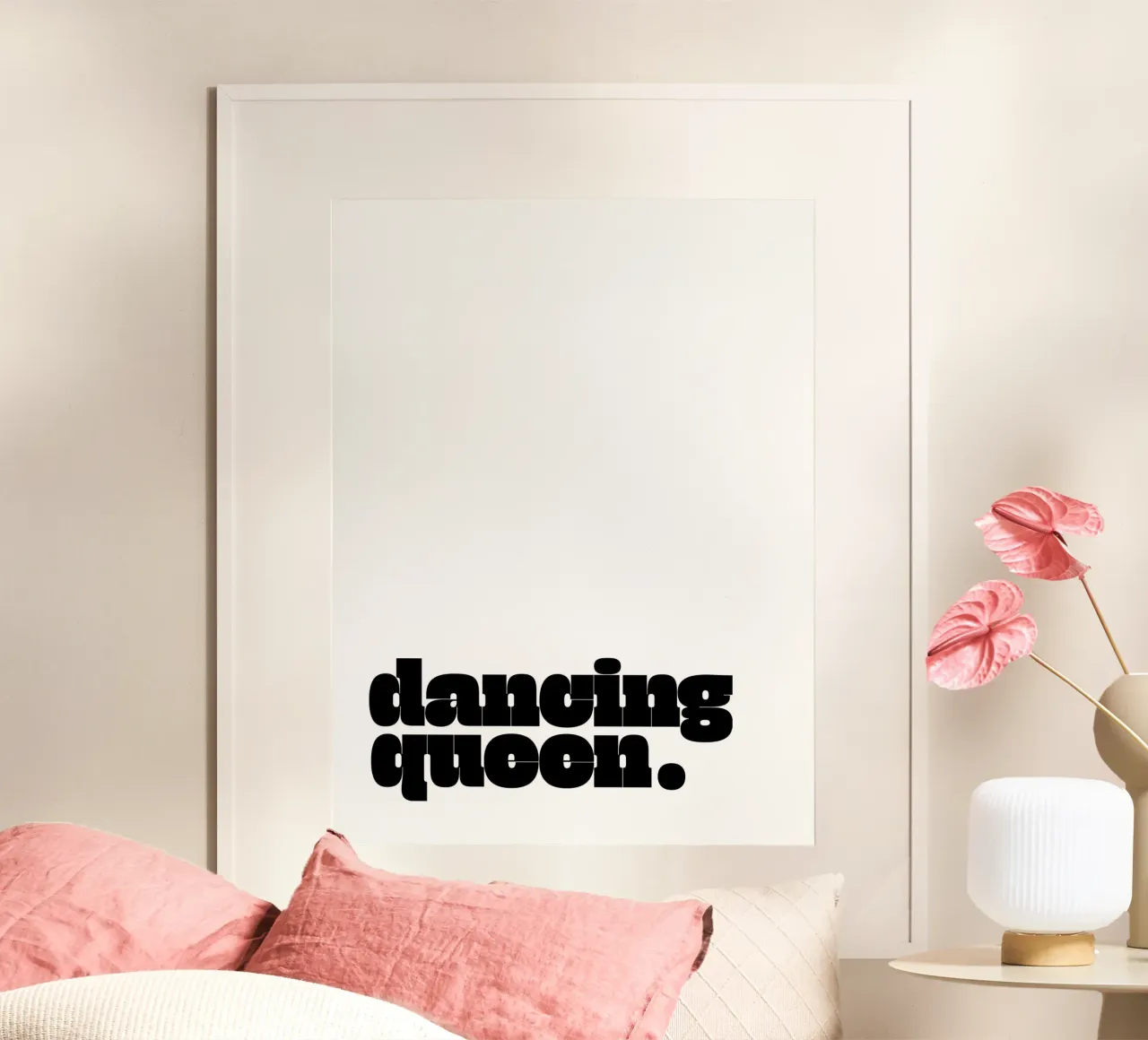 dancing queen poster con telaio in plastica da be.