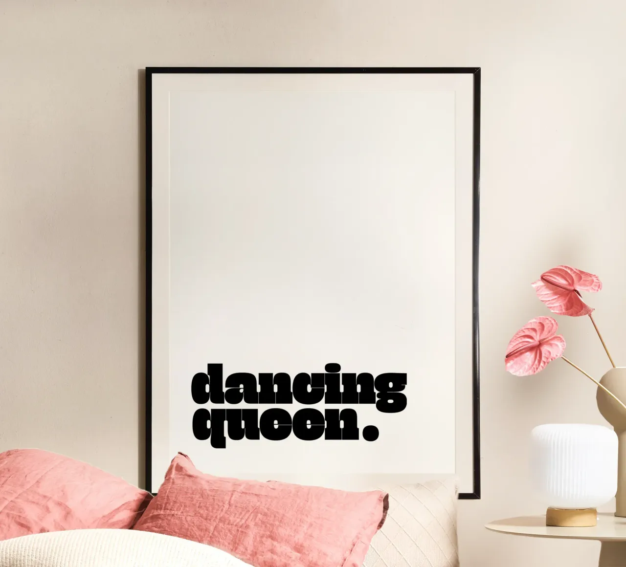 dancing queen poster con telaio in plastica da be.