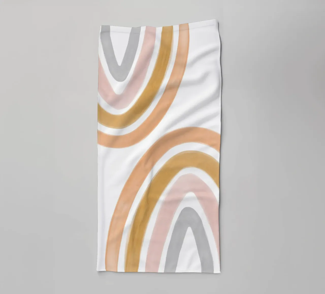 2 arcs-en-ciel dans des tons chauds serviette de bain de NouveauPrints