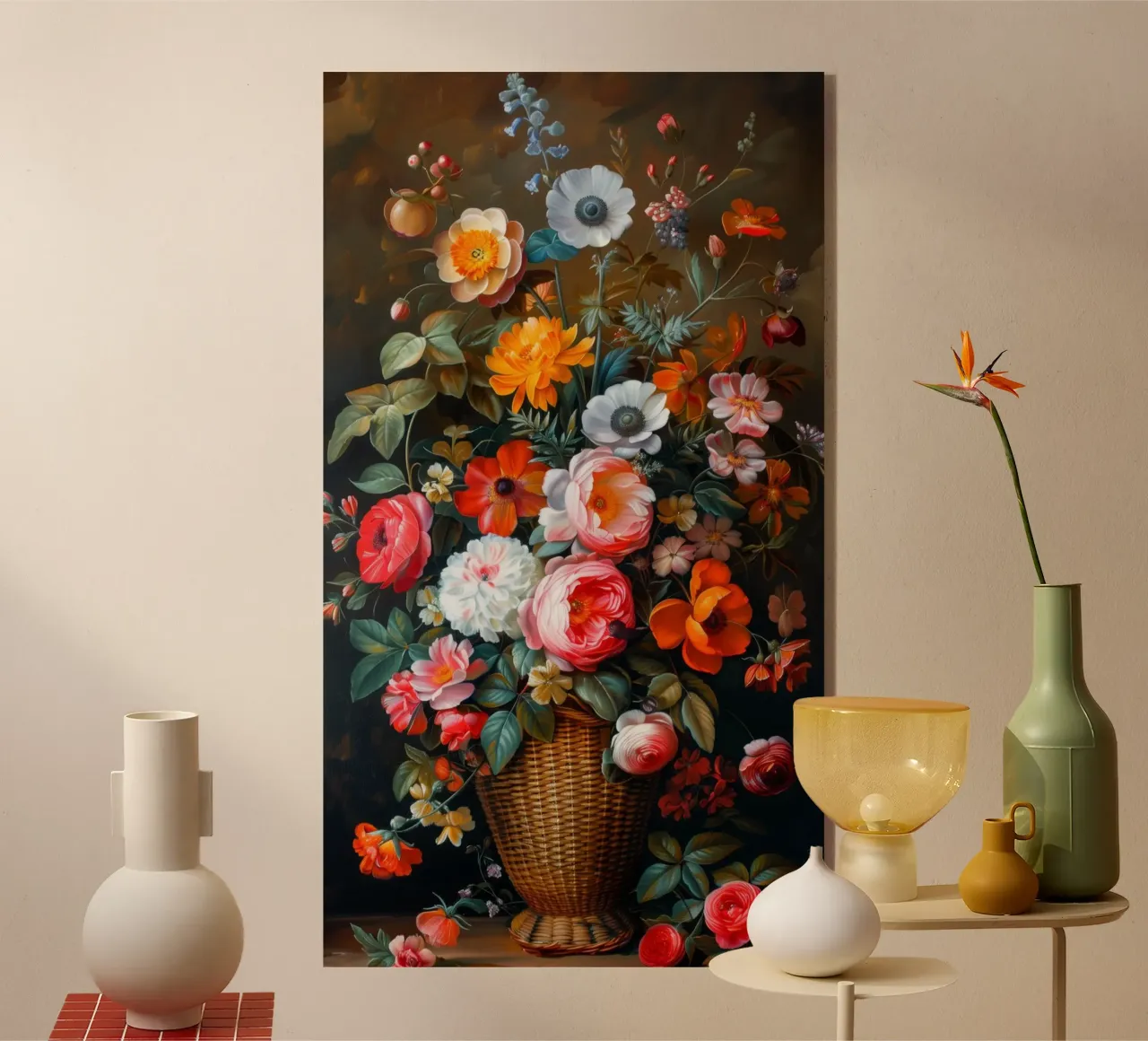 Ein Stillleben mit Blumen Acryl-Glas von Imagine