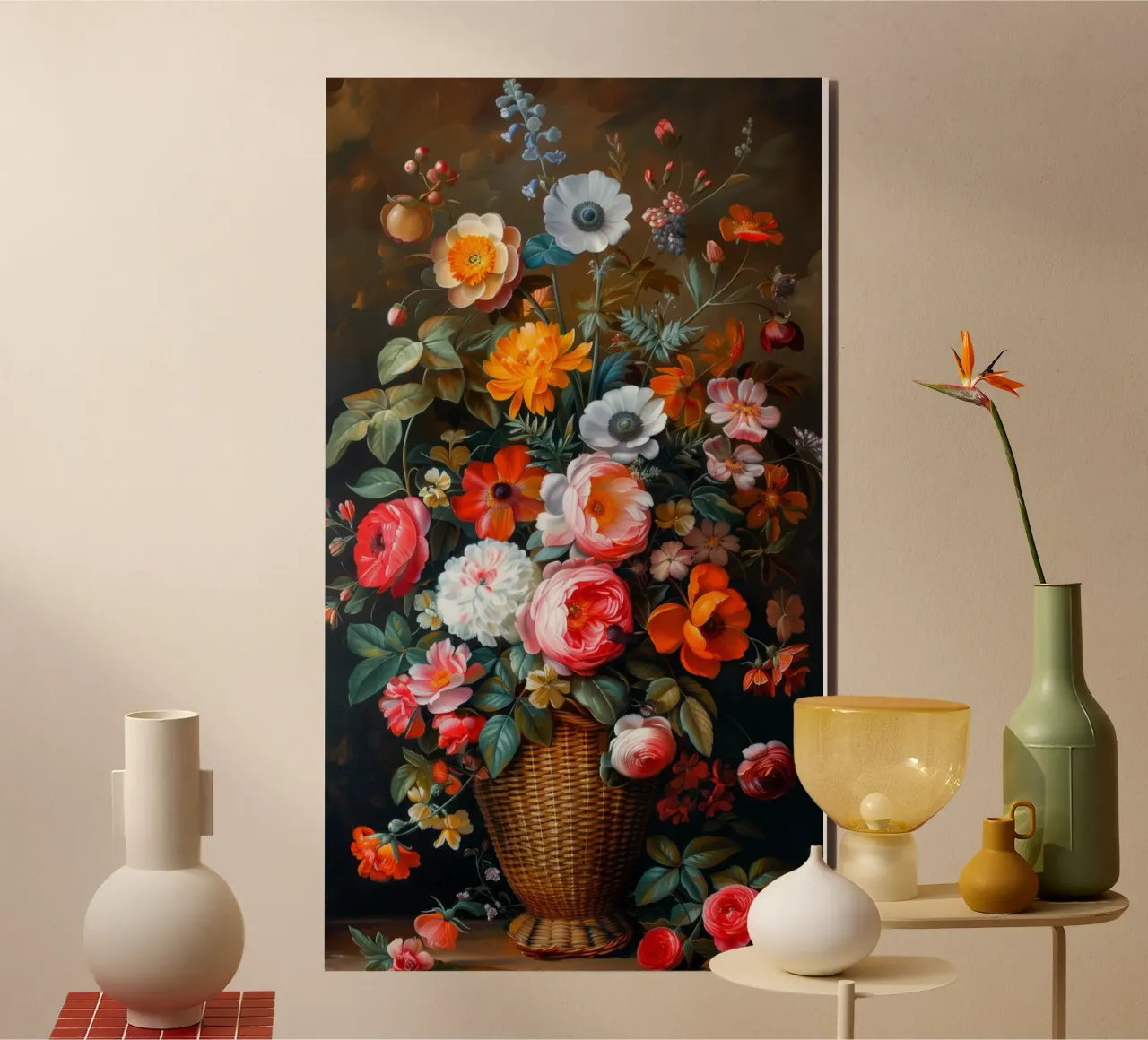 Una natura morta con fiori alluminio dibond da Imagine