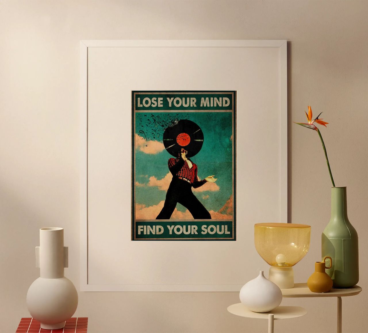 Vinyl Man – Lose Your Mind, Find Your Soul poster by Aaronshop