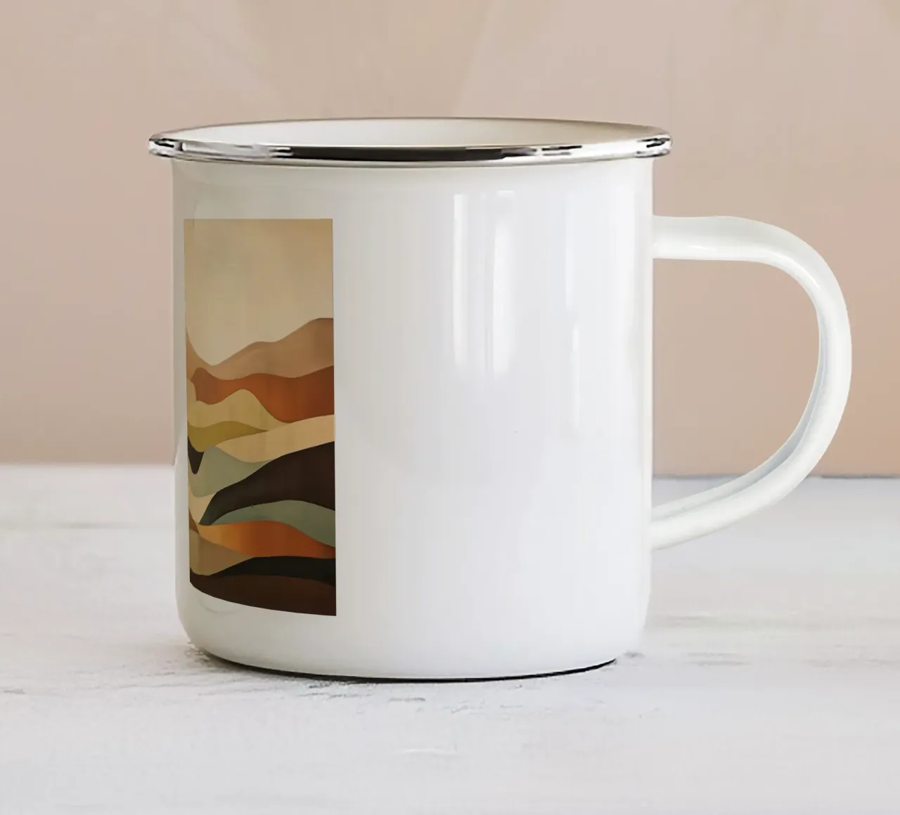 Paesaggio collinare tazza in smalto da Imagine