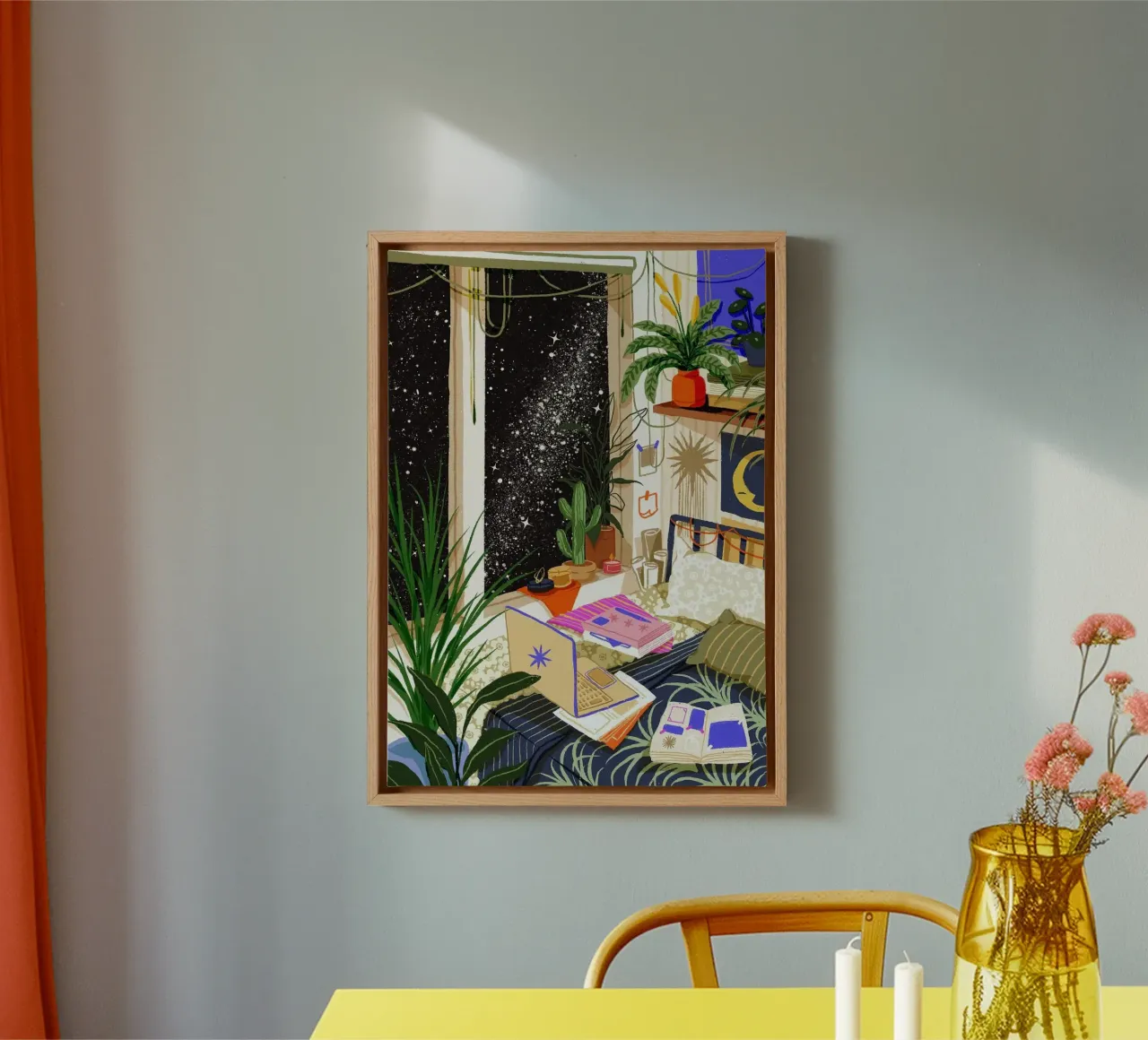 work space canvas with Floater frame by John C Labut