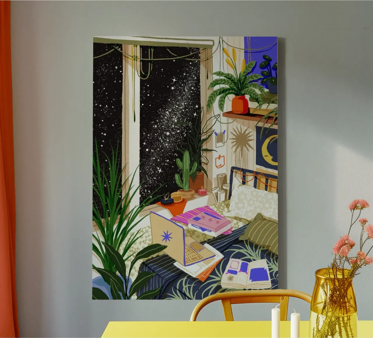 work space canvas with Floater frame by John C Labut