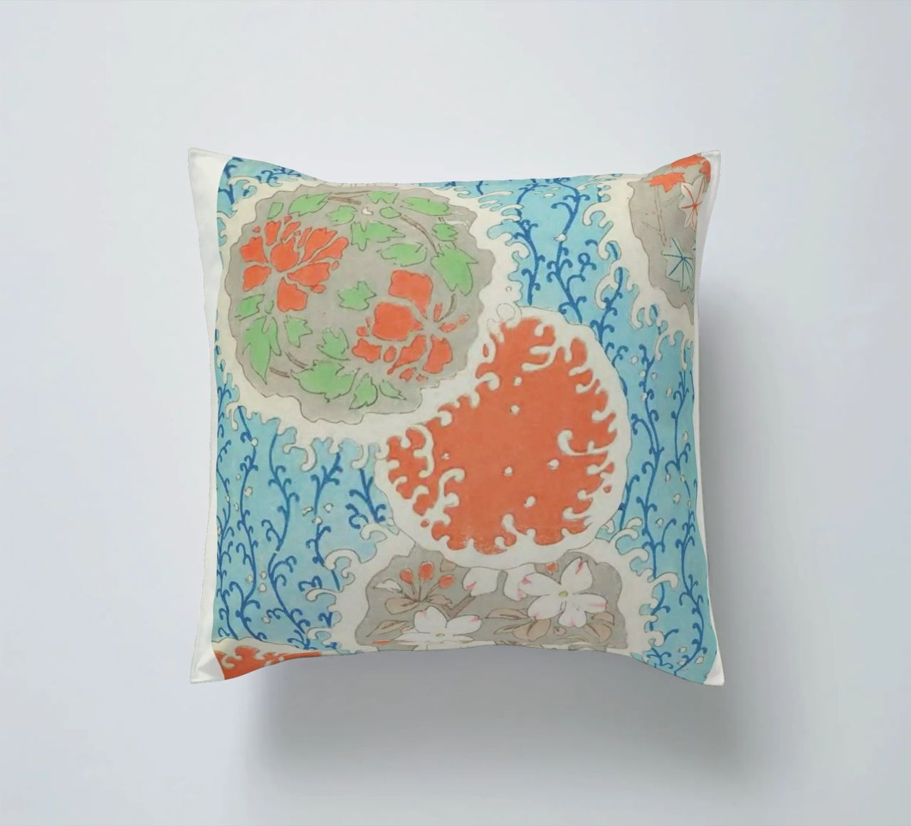 Shin-Bijutsukai - Float decorative cushion by Vintage by JUNIQE