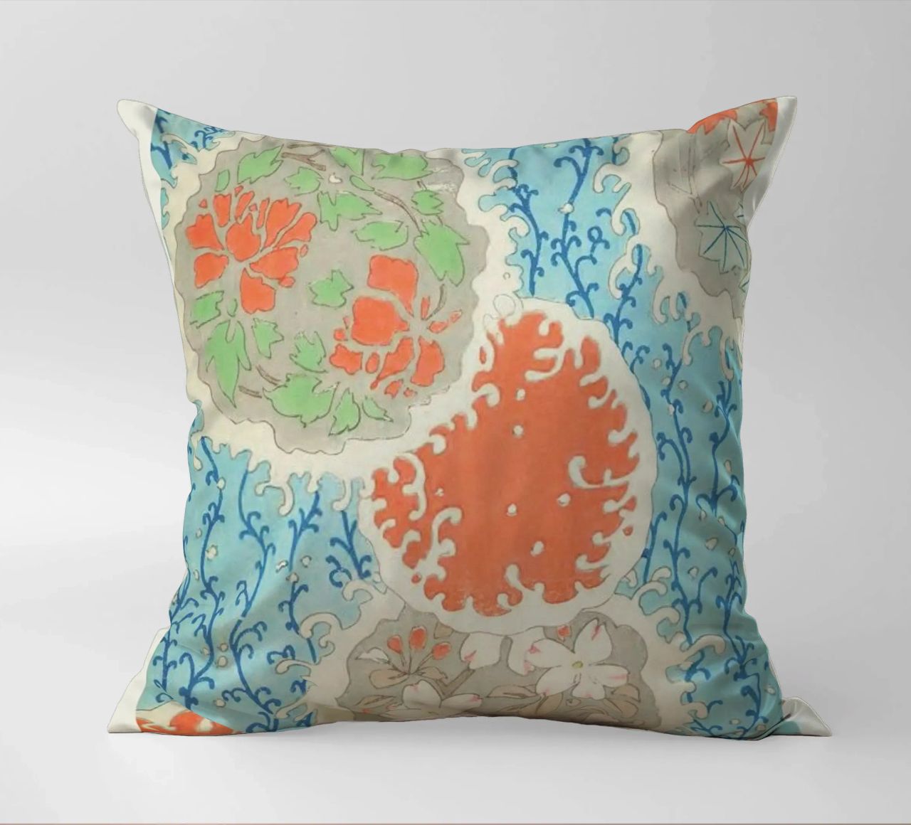 Shin-Bijutsukai - Float decorative cushion by Vintage by JUNIQE