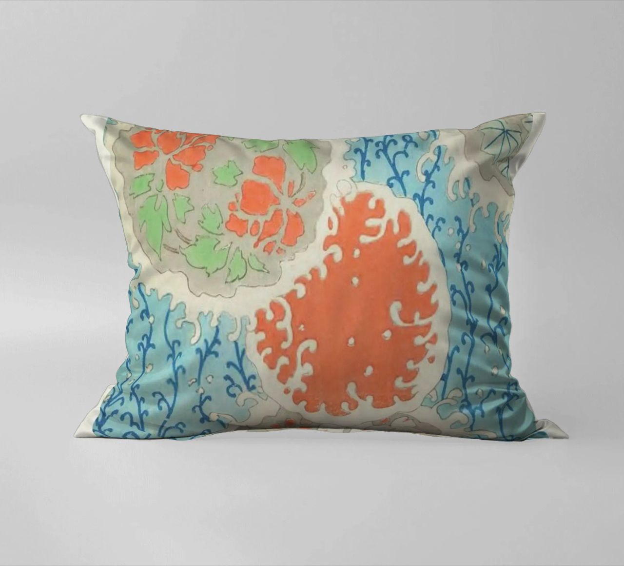 Shin-Bijutsukai - Float decorative cushion by Vintage by JUNIQE