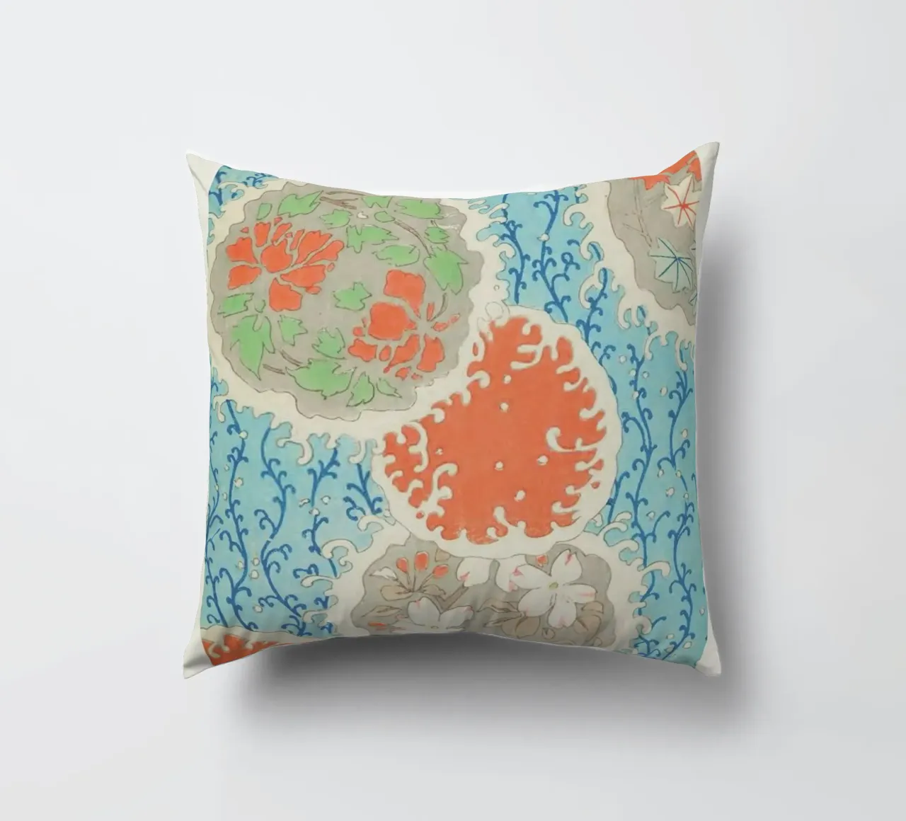 Shin-Bijutsukai - Float decorative cushion by Vintage by JUNIQE