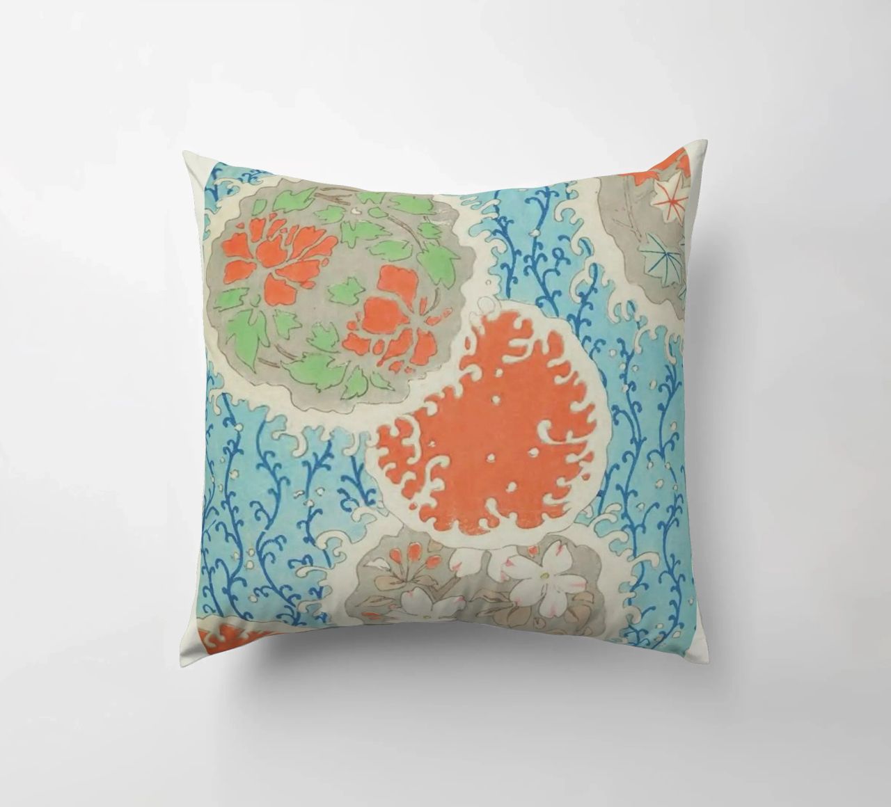 Shin-Bijutsukai - Float decorative cushion by Vintage by JUNIQE