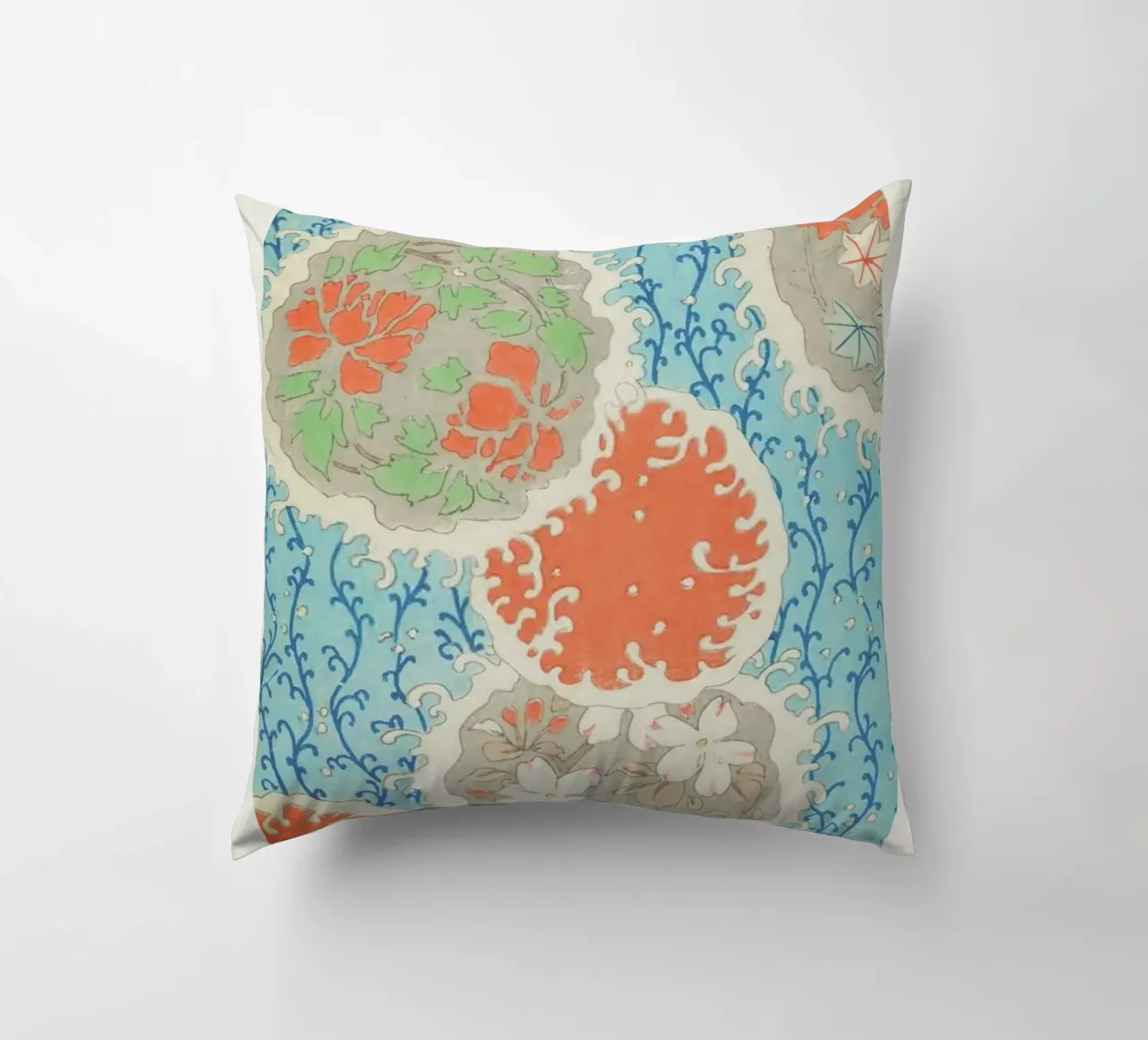Shin-Bijutsukai - Float decorative cushion by Vintage by JUNIQE