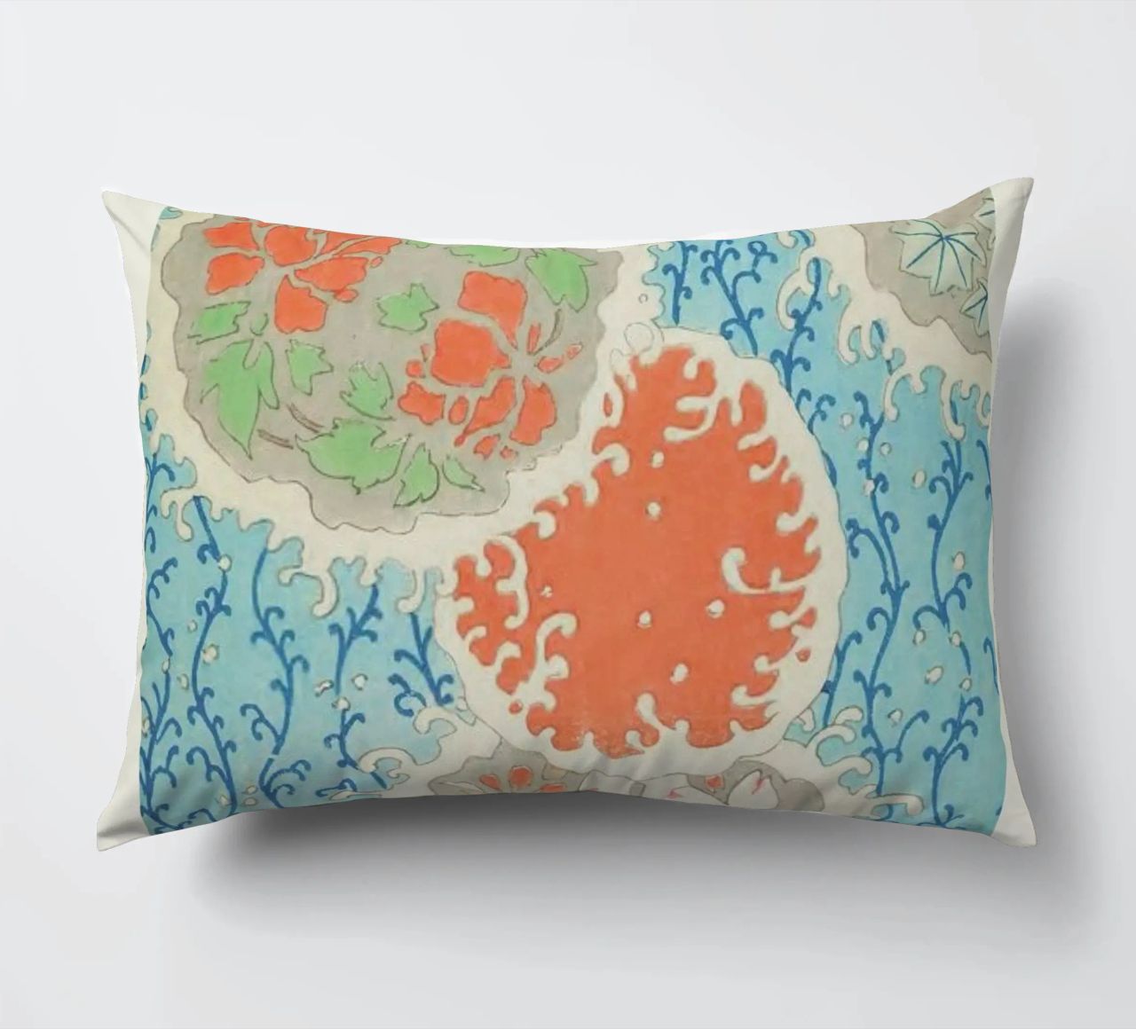 Shin-Bijutsukai - Float decorative cushion by Vintage by JUNIQE