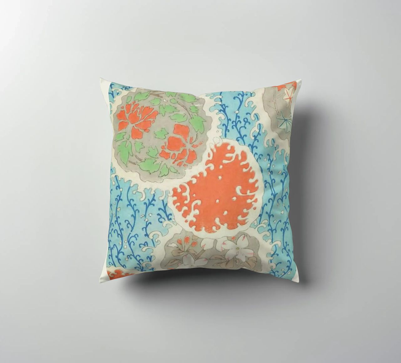 Shin-Bijutsukai - Float decorative cushion by Vintage by JUNIQE