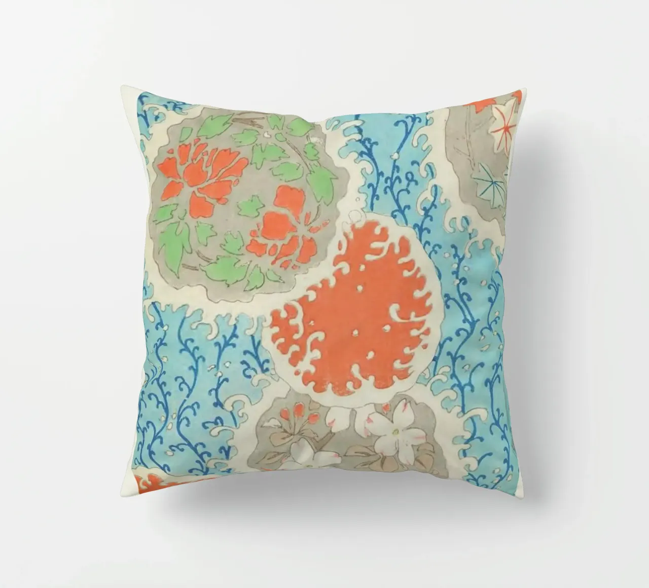 Shin-Bijutsukai - Float decorative cushion by Vintage by JUNIQE