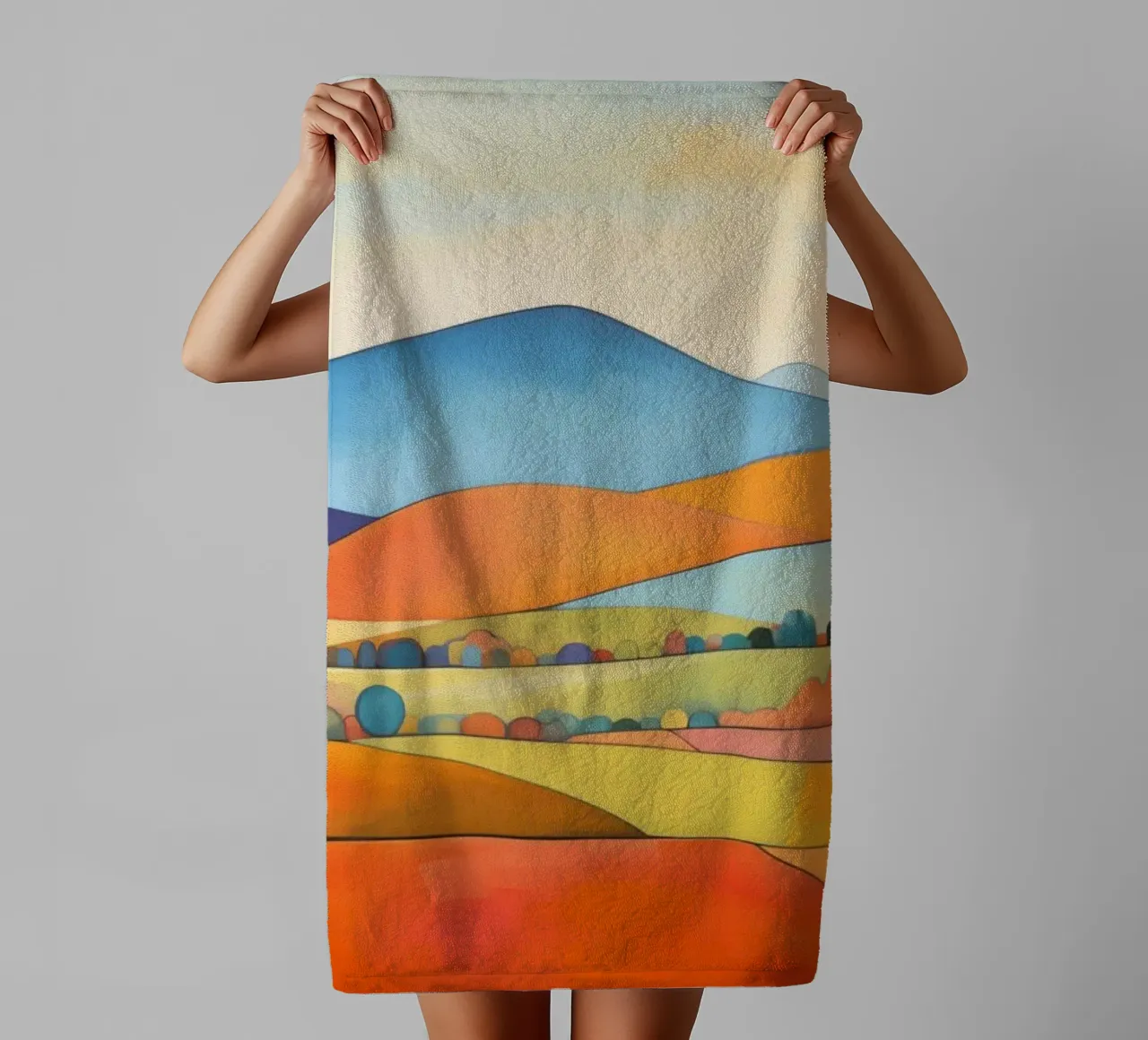 Paesaggio colorato asciugamano da bagno da Imagine