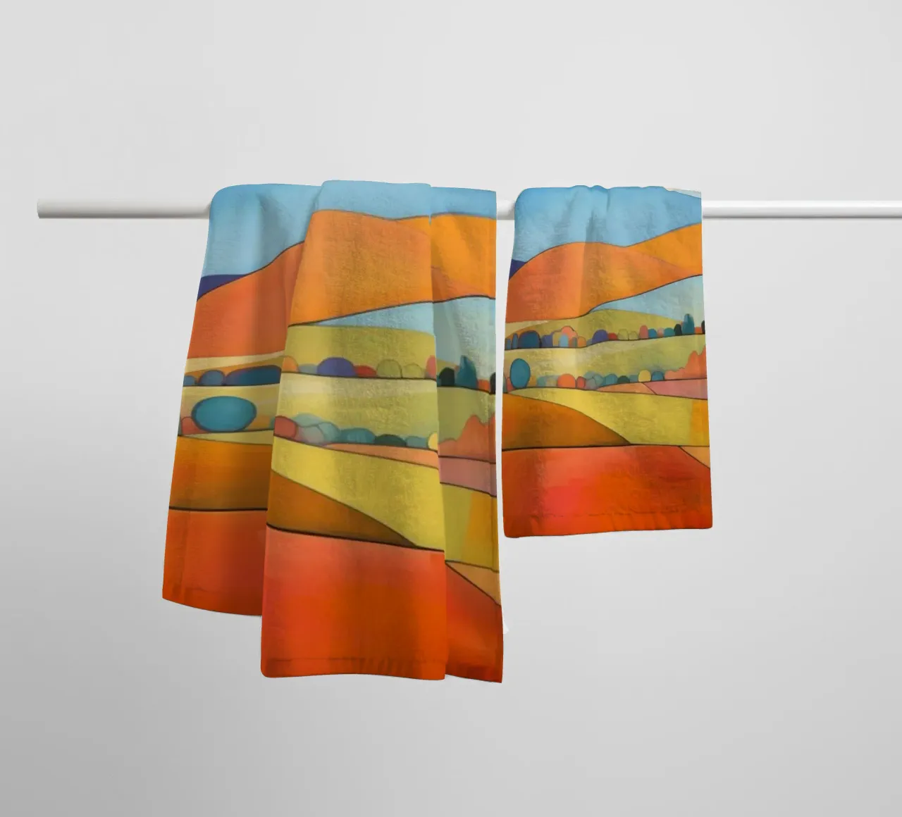 Paesaggio colorato asciugamano da bagno da Imagine