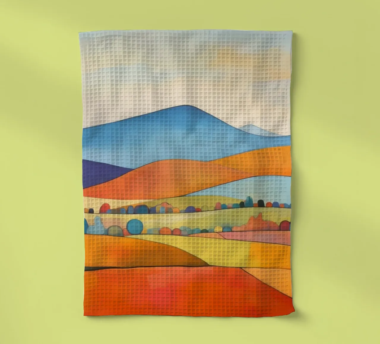 Paesaggio colorato canovaccio da cucina da Imagine