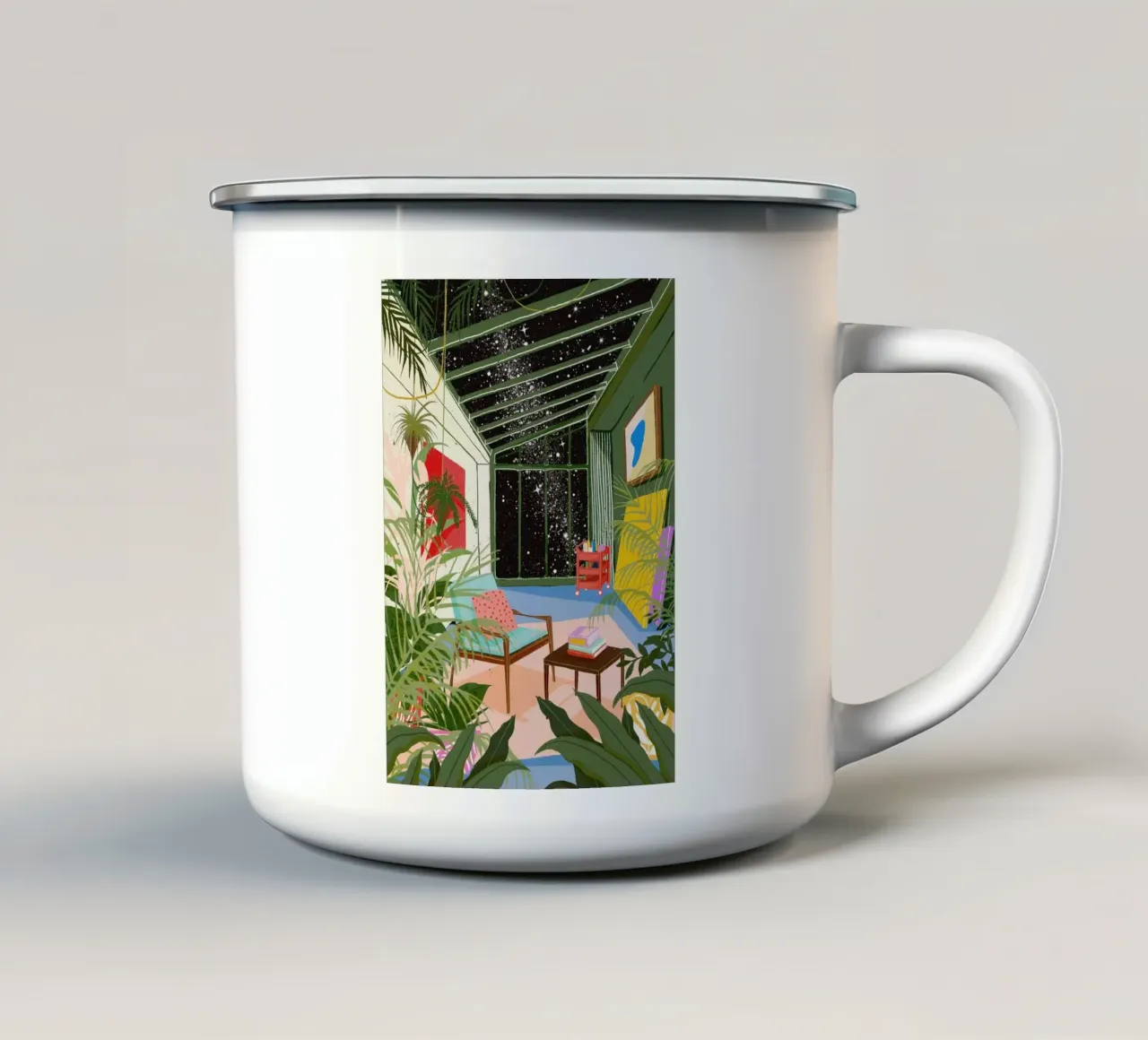 cielo stellato tazza in smalto da John C Labut