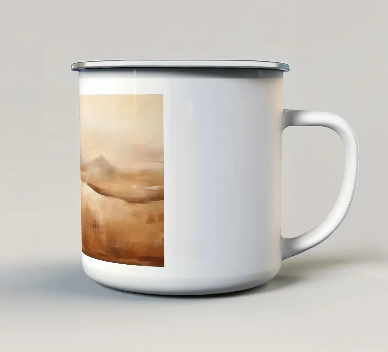Paesaggio marrone tazza in smalto da Imagine