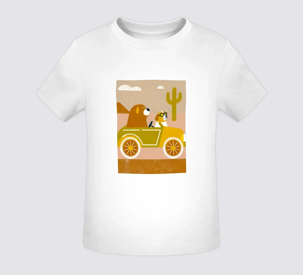 Auto con orso e cane maglietta neonato da THE LATEST SHOP