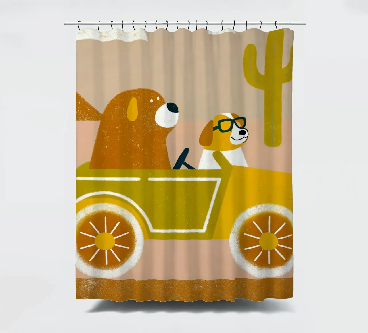 Auto con orso e cane tenda da doccia da THE LATEST SHOP