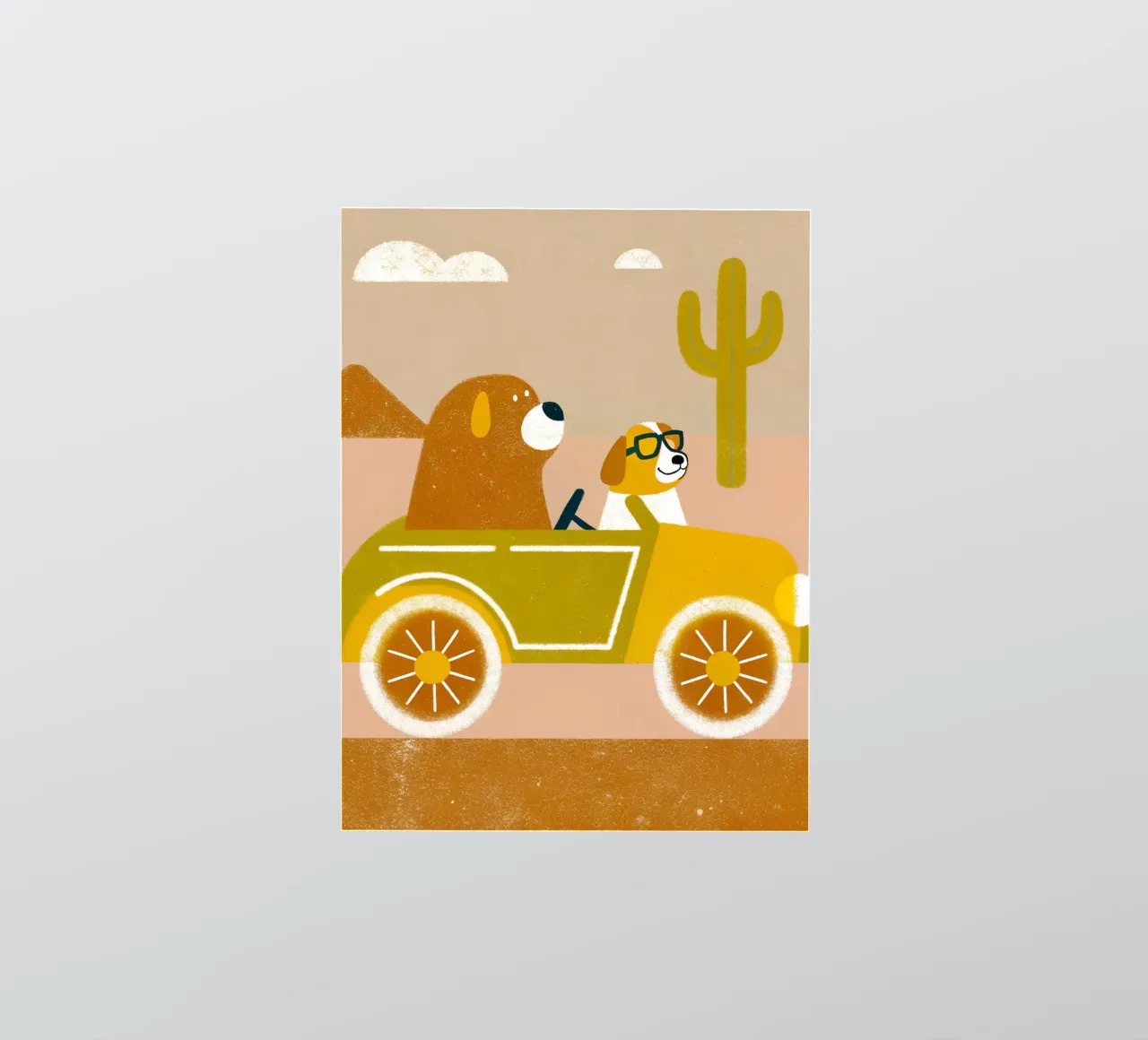 Auto con orso e cane adesivo da THE LATEST SHOP