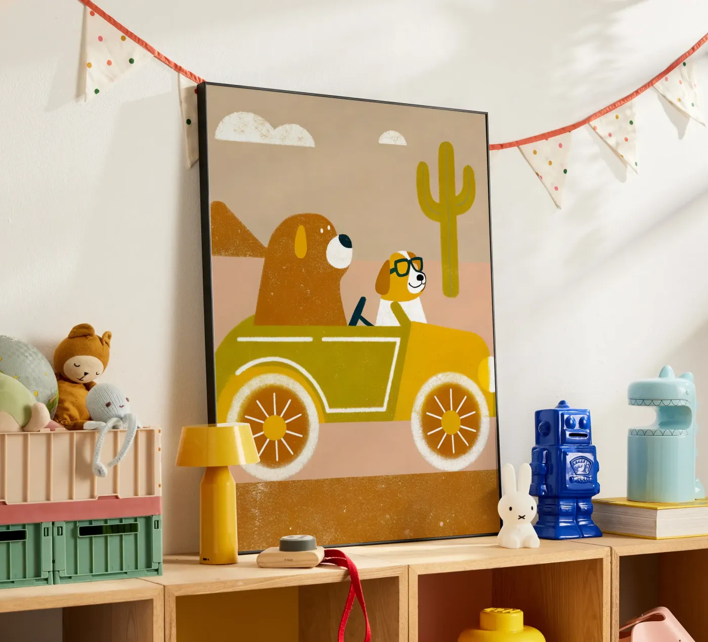 Auto con orso e cane pannello forex da THE LATEST SHOP